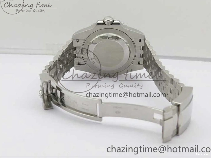 MiroTime 0401 GMT-Master II White Blue Diamonds Bezel 904L Steel GMF Best Edition Black Dial On Jubilee Bracelet SA3285 CHS V Original 2579